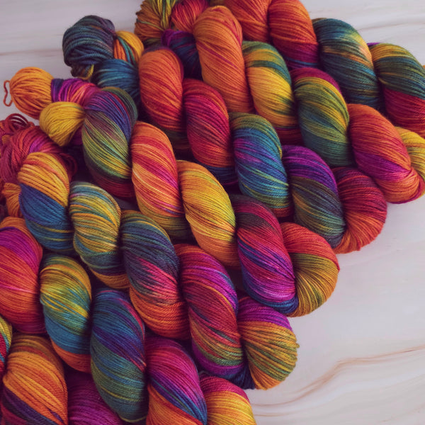 Autumn Embers - Merino & Nylon - 4ply Fingering