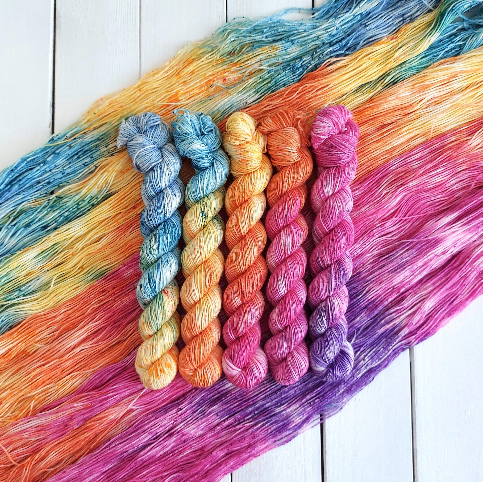 Sugar & Spice Gradient Set 250g - 5 x 50g - Merino & Nylon - 4ply Fingering