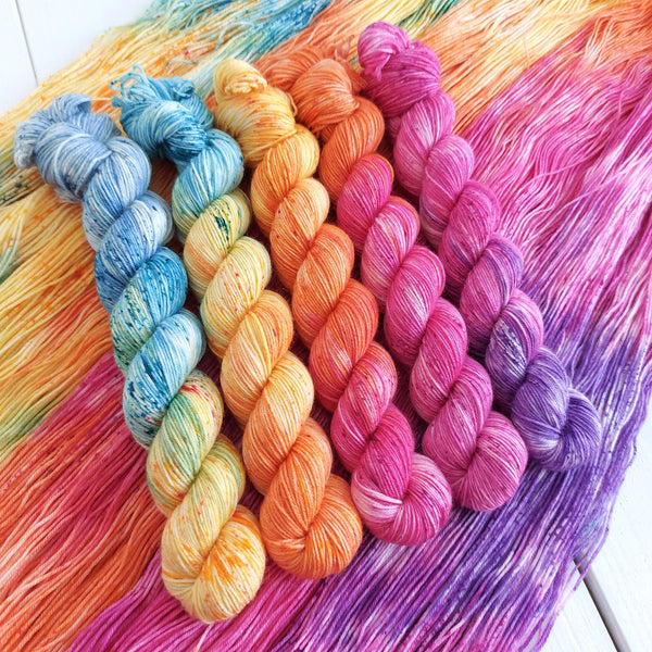 Sugar & Spice Gradient Set 250g - 5 x 50g - Merino & Nylon - 4ply Fingering