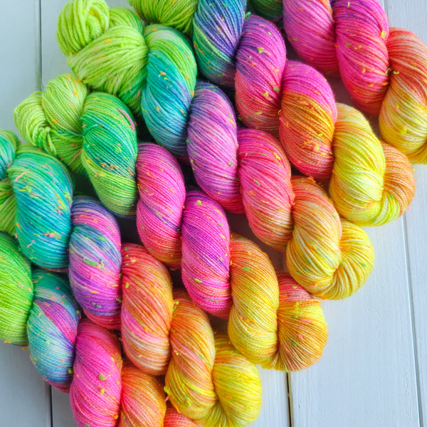 Rainbow Tropicana - Merino & Donegal Neon Nep - DK