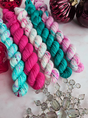 Candy Cane Lane Mini Set - 5 x 20g - Merino & Nylon - DK