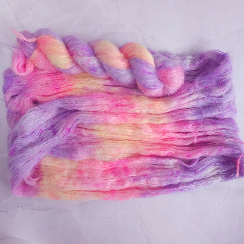 Sorbet Clouds - Baby Suri Alpaca/Mulberry Silk - Lace