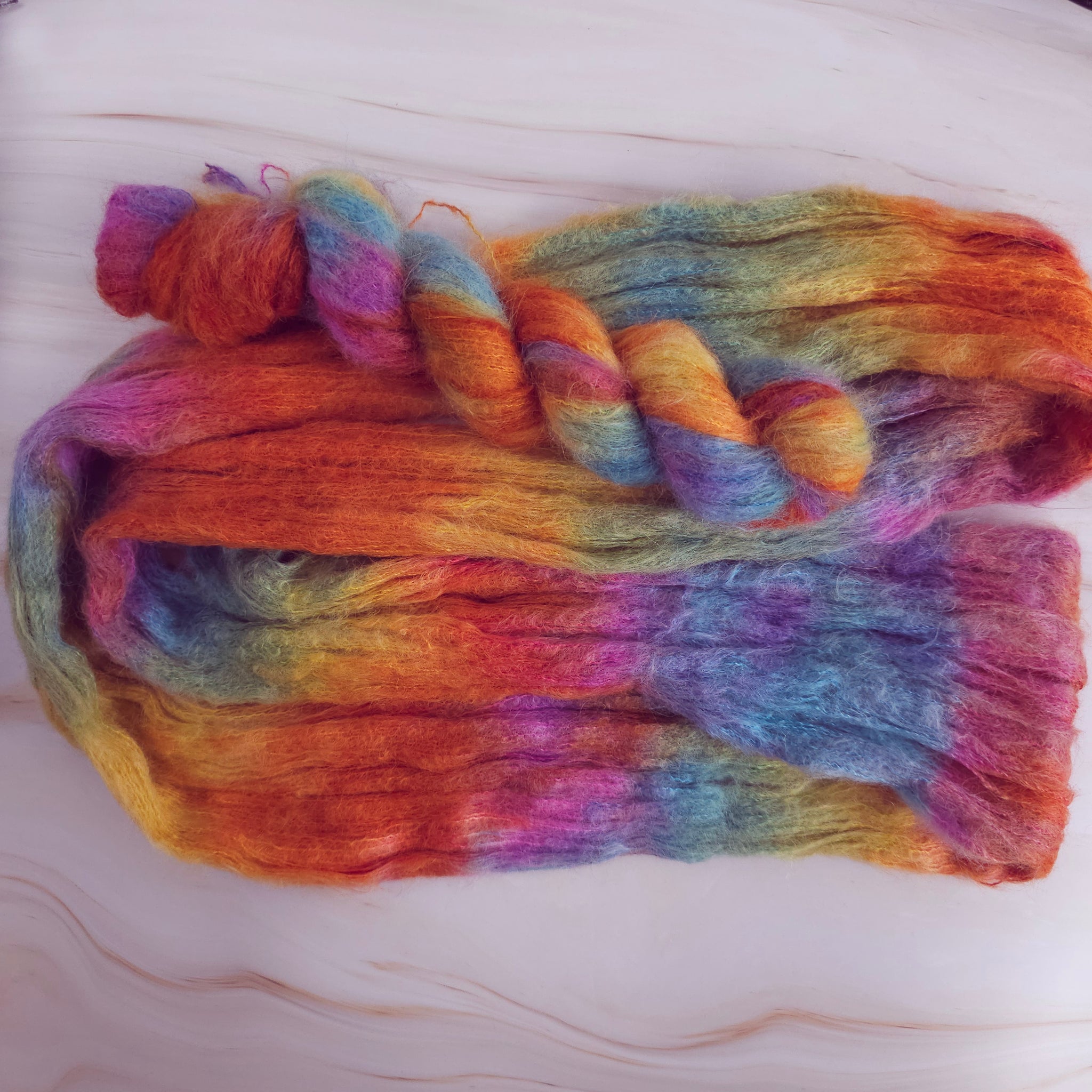 Autumn Embers - Baby Suri Alpaca/Mulberry Silk - Lace