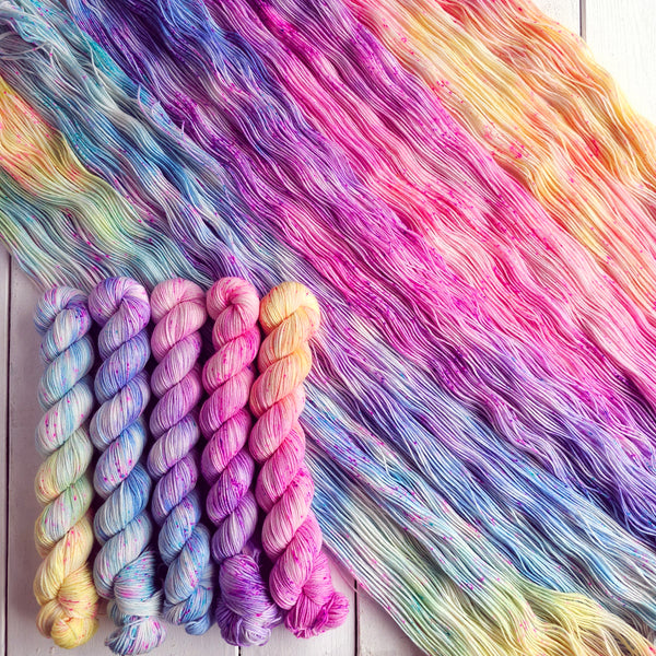 Spring Fling Gradient Set 250g - 5 x 50g - Merino & Nylon - 4ply Fingering