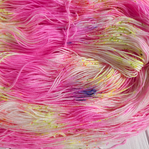 Oops! (Mis-dyed skein, Pink Peppermint) Merino & Nylon - 4ply Fingering
