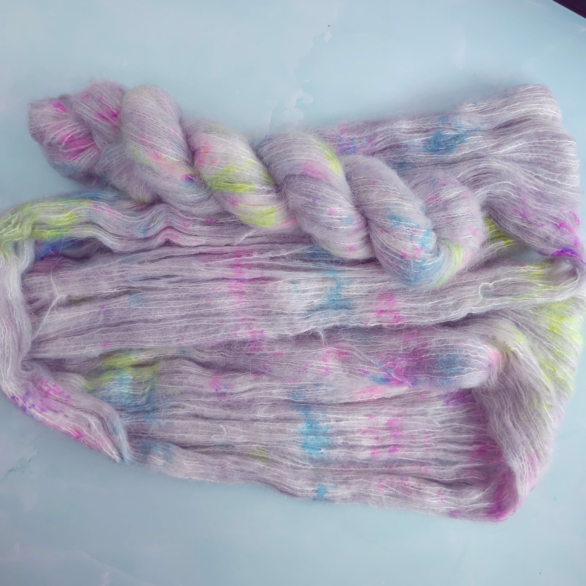 Winter Aurora - Baby Suri Alpaca/Mulberry Silk - Lace