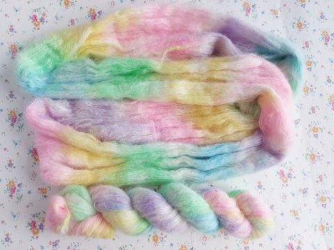 Candy Floss - Baby Suri Alpaca/Mulberry Silk - Lace