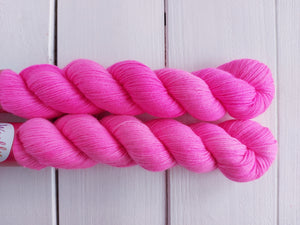 Hot Pink - Merino & Nylon - 50g 4ply Fingering